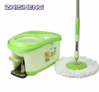 Plastic Basket Spin Mop with pedal