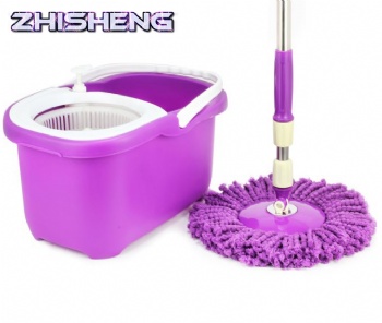 Hand Press Spin Mop-purple
