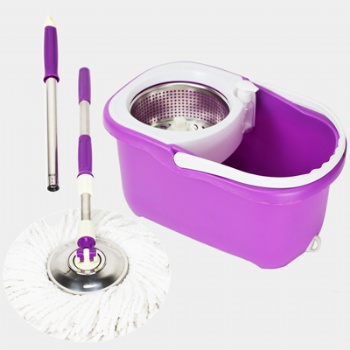  Hand Press Spin Mop-purple	